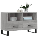 Mobile Porta TV Grigio Sonoma 80x36x50 cm in Legno Multistrato