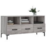 Mobile TV Grigio Sonoma 102x36x50 cm in Legno Multistrato