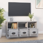 Mobile Porta TV Grigio Sonoma 100x35x50 cm in Legno Multistrato