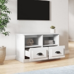 Mobile Porta TV Bianco 80x35x50 cm in Legno Multistrato