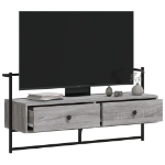 Mobile TV a Muro Grigio Sonoma 100,5x30x51 cm Legno Multistrato