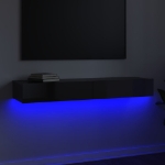 Mobile Porta TV con Luci LED Grigio Lucido 120x35x15,5 cm
