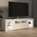 Mobile Porta TV con Luci LED Bianco 140x36,5x40 cm