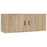 Set di Mobili Porta TV 2 pz Rovere Sonoma in Legno Multistrato