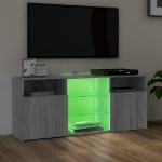 Mobile Porta TV con Luci LED Grigio Sonoma 120x30x50 cm