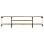 Mobile TV Rovere Sonoma 161x35x45 cm Legno Multistrato e Ferro