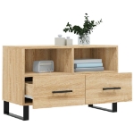 Mobile per TV Rovere Sonoma 80x36x50 cm Legno Multistrato