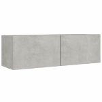 Set Mobili Porta TV 8pz Grigio Cemento in Legno Multistrato