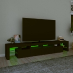 Mobile Porta TV con Luci LED Nero 230x36,5x40 cm