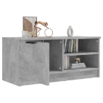 Mobile Porta TV Grigio Cemento 80x35x36,5 cm Legno Multistrato