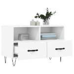 Mobile Porta TV Bianco 80x36x50 cm in Legno Multistrato