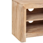Mobile Porta TV in Legno di Acacia 120x30x40cm Marrone Chiaro