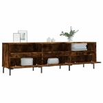 Mobile Porta TV Rovere Fumo 150x30x44,5 cm in Legno Multistrato