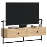 Mobile TV a Muro Rovere Sonoma 100,5x30x51 cm Legno Multistrato