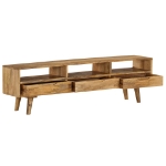 Mobile Porta TV in Legno Massello di Mango 140x30x41 cm