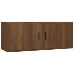 Mobili Porta TV a Parete 2 pz Rovere Marrone 100x34,5x40 cm