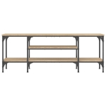 Mobile TV Rovere Sonoma 121x35x45 cm Legno Multistrato e Ferro