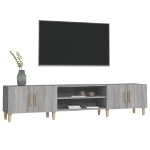 Mobile TV Grigio Sonoma 180x31,5x40 cm in Legno Multistrato