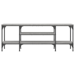 Mobile TV Grigio Sonoma 121x35x45 cm Legno Multistrato e Ferro