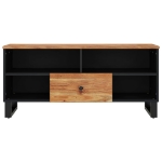 Mobile TV 100x33x46cm Legno Massello Acacia e Legno Multistrato