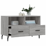 Mobile Porta TV Grigio Sonoma 80x36x50 cm in Legno Multistrato