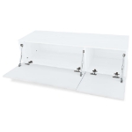 Mobili TV 2 pz in Legno Multistrato 120x40x34 cm Bianco Lucido