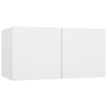 Mobili Porta TV Pensili 2pz Bianchi 60x30x30 cm