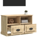 Mobile Porta TV Rovere Sonoma 80x35x50 cm in Legno Multistrato