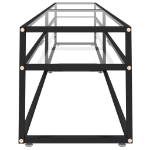 Mobile Porta TV Trasparente 220x40x40,5 cm in Vetro Temperato