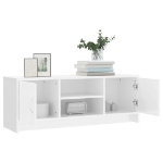 Mobile Porta TV Bianco Lucido 102x30x37,5 cm Legno Multistrato