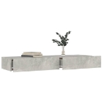 Mobile Porta TV con Luci LED Grigio Cemento 120x35x15,5 cm