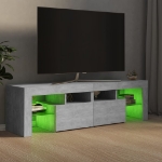 Mobile Porta TV con Luci LED Grigio Cemento 140x36,5x40 cm