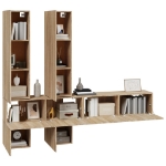 Mobile Porta TV a Parete Rovere Sonoma in Legno Multistrato