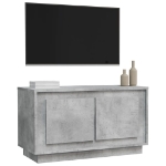 Mobile Porta TV Grigio Cemento 80x35x45 cm in Legno Multistrato