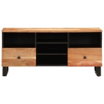 Mobile TV 100x33x46cm Legno Massello Acacia e Legno Multistrato