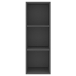 Mobile TV da Parete Grigio 37x37x107 cm in Legno Multistrato