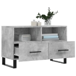 Mobile per TV Grigio Cemento 80x36x50 cm Legno Multistrato