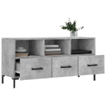 Mobile Porta TV Grigio Cemento 102x36x50 cm Legno Multistrato