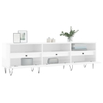 Mobile Porta TV Bianco Lucido 150x30x44,5 cm Legno Multistrato