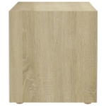Mobile TV Bianco e Rovere Sonoma 37x35x37 cm Legno Multistrato