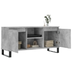 Mobile Porta TV Grigio Cemento 104x35x50cm in Legno Multistrato