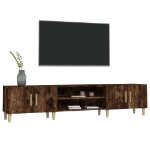 Mobile TV Rovere Fumo 180x31,5x40 cm in Legno Multistrato