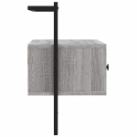 Mobile TV a Muro Grigio Sonoma 60,5x30x51 cm Legno Multistrato