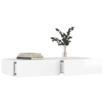 Mobile Porta TV con Luci LED Bianco Lucido 90x35x15,5 cm