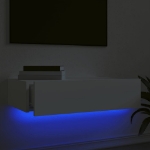 Mobile Porta TV con Luci LED Bianco 60x35x15,5 cm