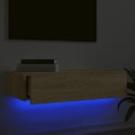 Mobile Porta TV con Luci LED Rovere Sonoma 60x35x15,5 cm