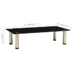 322761 TV Stand Black 60x35x17 cm Tempered Glass