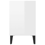 Mobile TV con Gambe in Metallo Bianco Lucido 103,5x30x50 cm