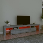 Mobile Porta TV con Luci LED Grigio Sonoma 215x36,5x40 cm