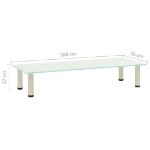 322768 TV Stand Frosted 100x35x17 cm Tempered Glass